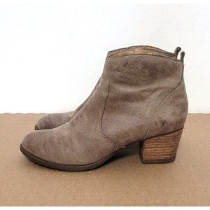 Franco Sarto Huette Brown Leather Ankle Booties Womens Size 7.5 Western Shoes